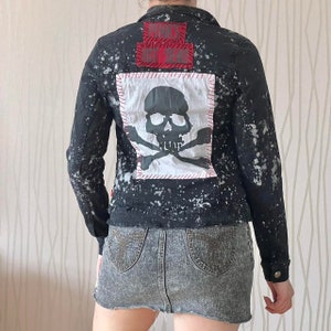 Tripp NYC Jacka Sliten Punkjacka med Patch