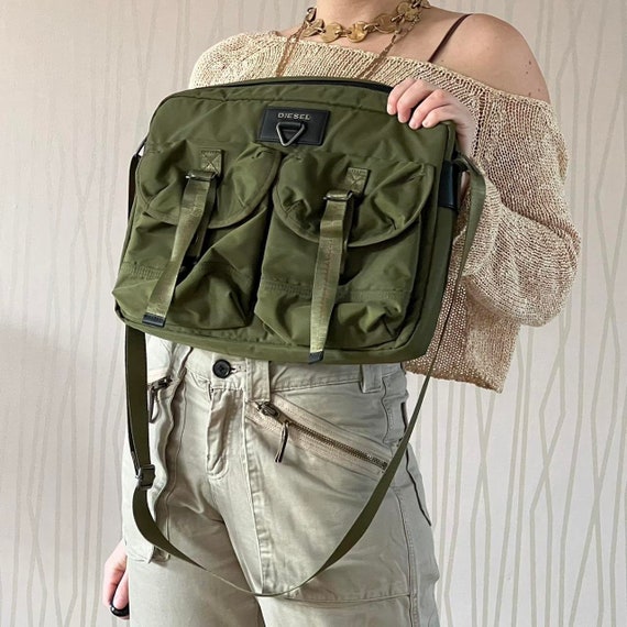 Vintage Diesel Messenger Bag Cargo Bag Y2K Techwear Utility Vintage Diesel Messenger Bag Cargo Bag Y2K Techwear Utility