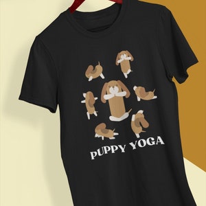 Camisa de yoga Premium Funny Puppy, Regalo de yoga, Camiseta de meditación de postura de yoga, Regalo de profesor de yoga, Calidad premium, Camiseta de yoga, Regalo para amantes del yoga