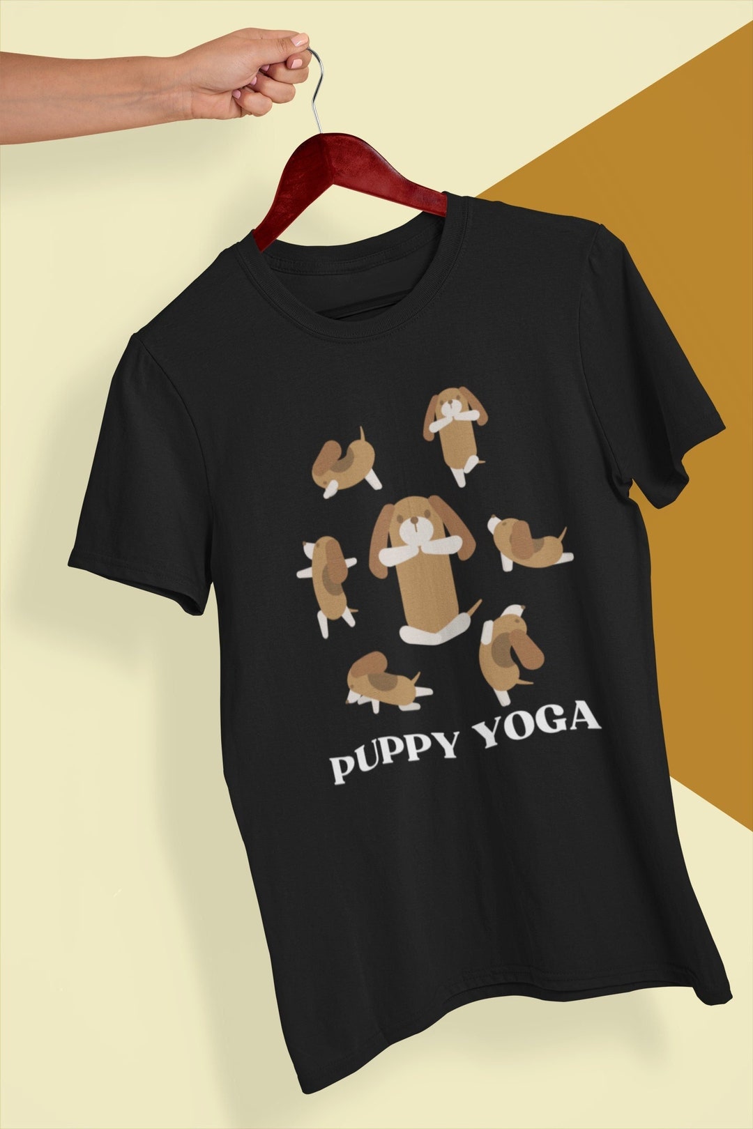 Puppies and yoga shirt hotsell