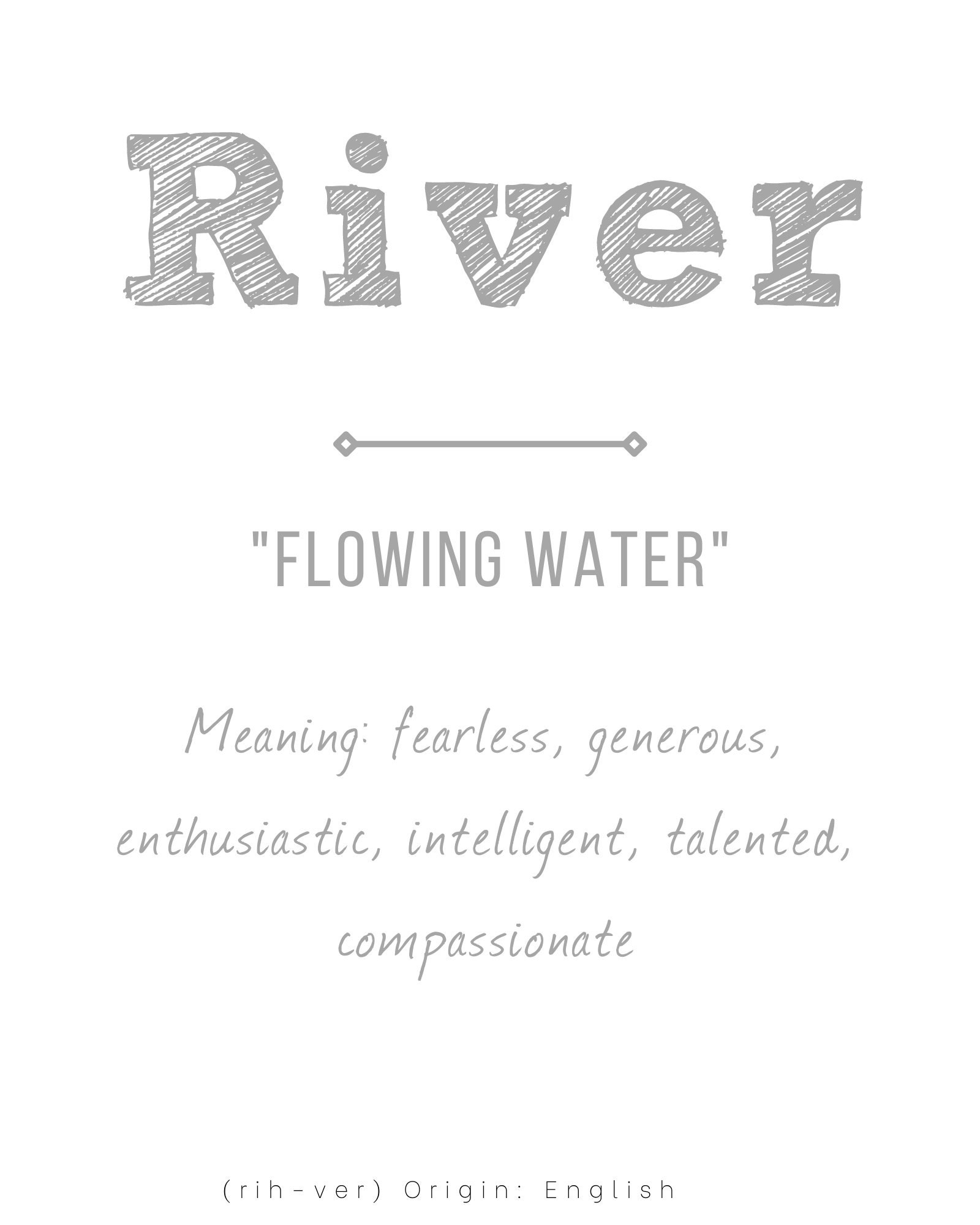 River Name Sign Baby Boy Nursery Sign Baby Names Meaning Etsy