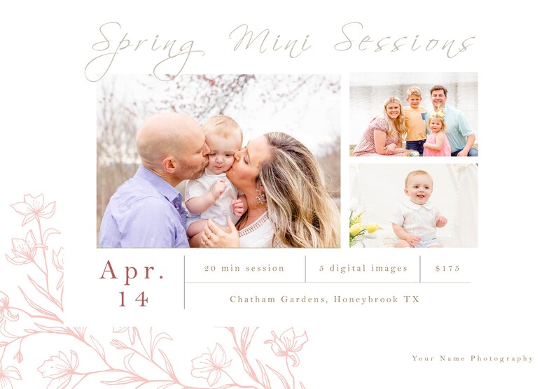 Spring Mini Session Template, Spring Mini Session, Photography ...