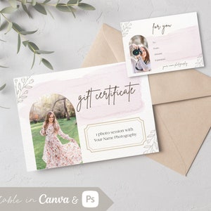 Photographer Gift Certificate Template, Gift Card for Graduate, Photography Voucher, Photography Gift Card, Graduation Gift, Senior Gift