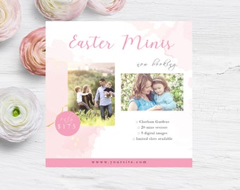 Easter Mini Session Template, Spring mini session template, spring minis, easter minis,