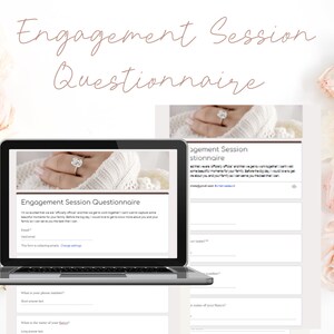 Engagement Session Questionnaire, Questionnaire for photography template, engagement photography form, business questionnaire, Google form