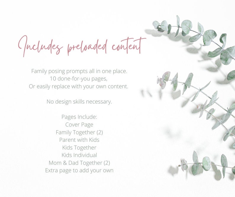 Family Posing Guide Posing Prompts for Family Photographers Etsy