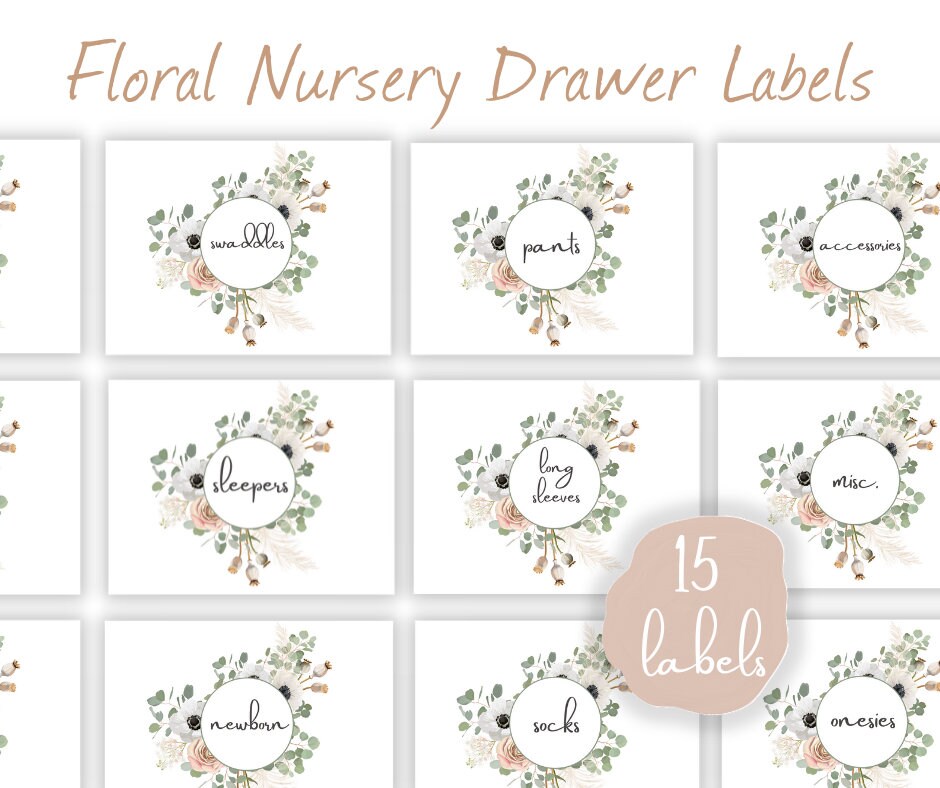 Baby clothes organiser labels