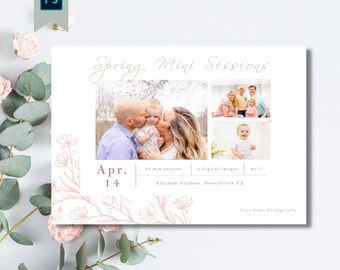 Spring Mini Session Template, Spring Mini Session, Photography Marketing Template, Spring Marketing Board, Family Photographer Template