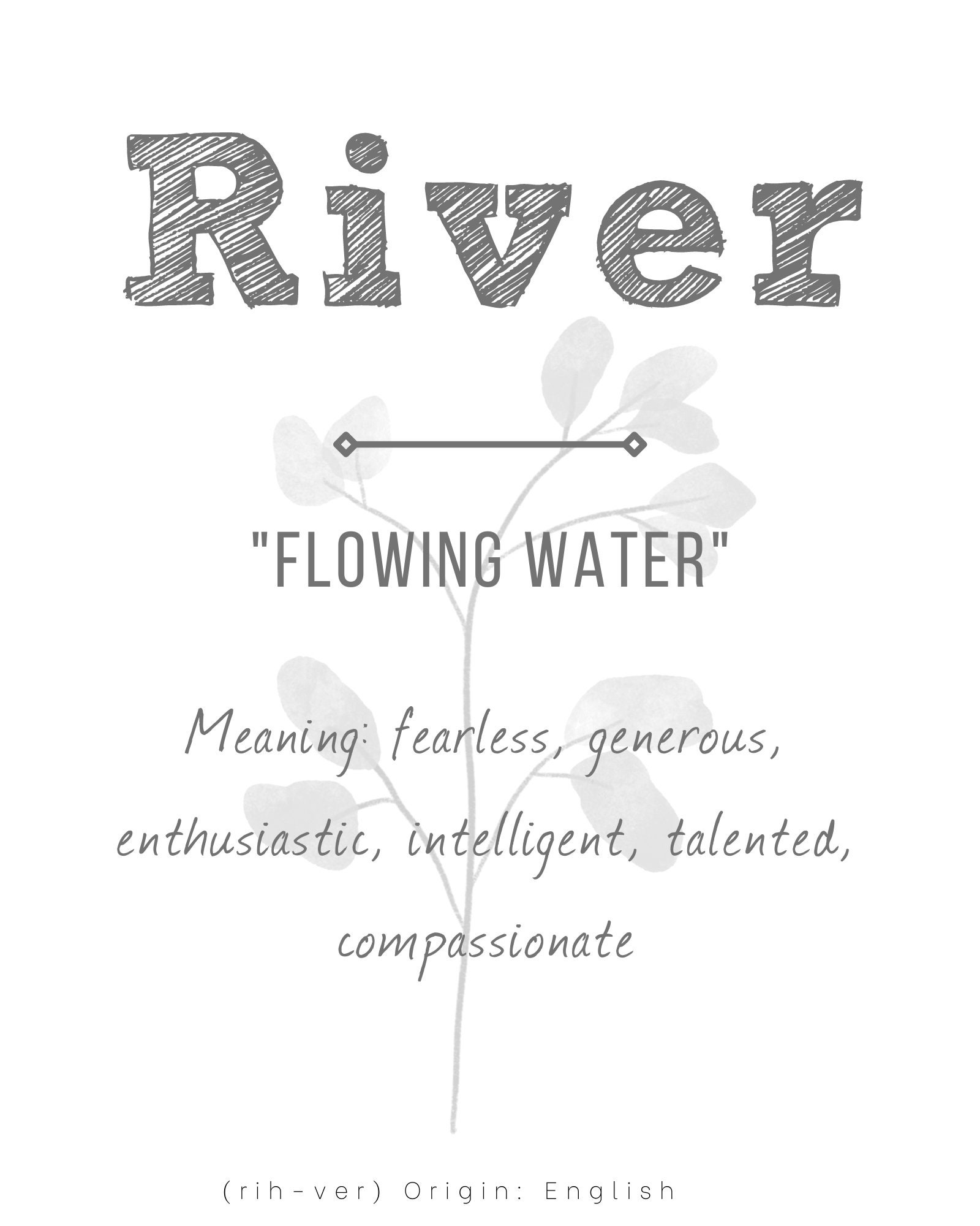 River Name Sign Baby Boy Nursery Sign Baby Names Meaning Etsy