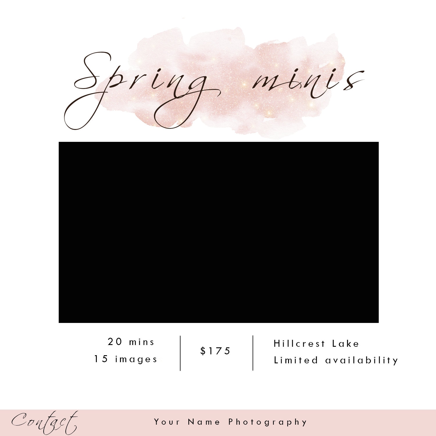 Spring Mini Session Template, Spring Marketing Template for ...