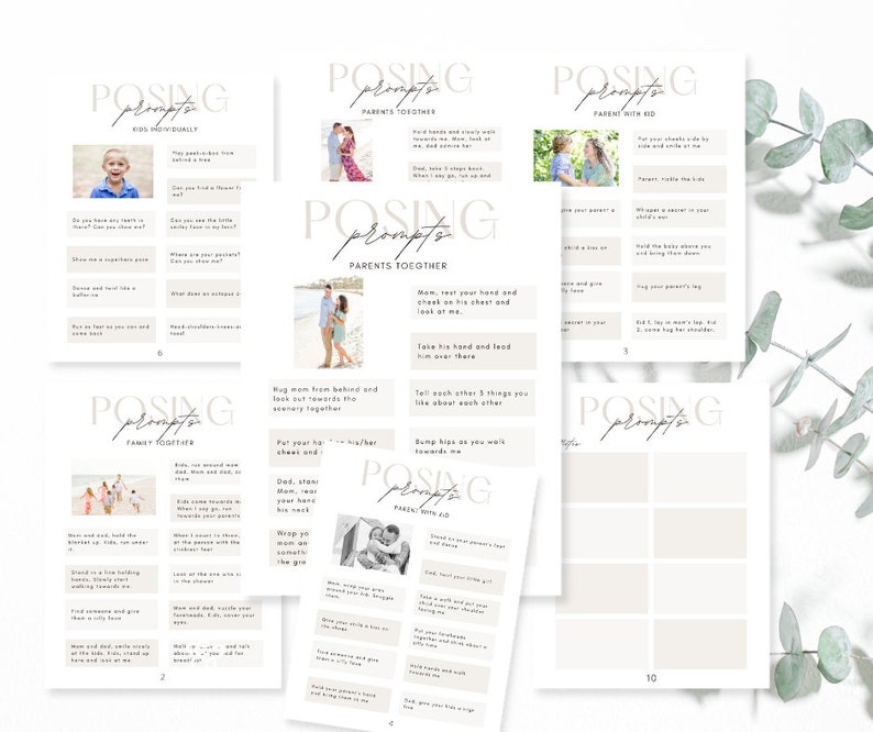 Family Posing Guide Posing Prompts for Family Photographers Etsy