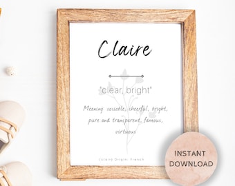 Claire Svg , Claire Baby Name Svg, Claire Wedding Name Svg - Etsy