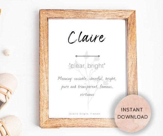 Claire: Name Meaning, Origin, Popularity