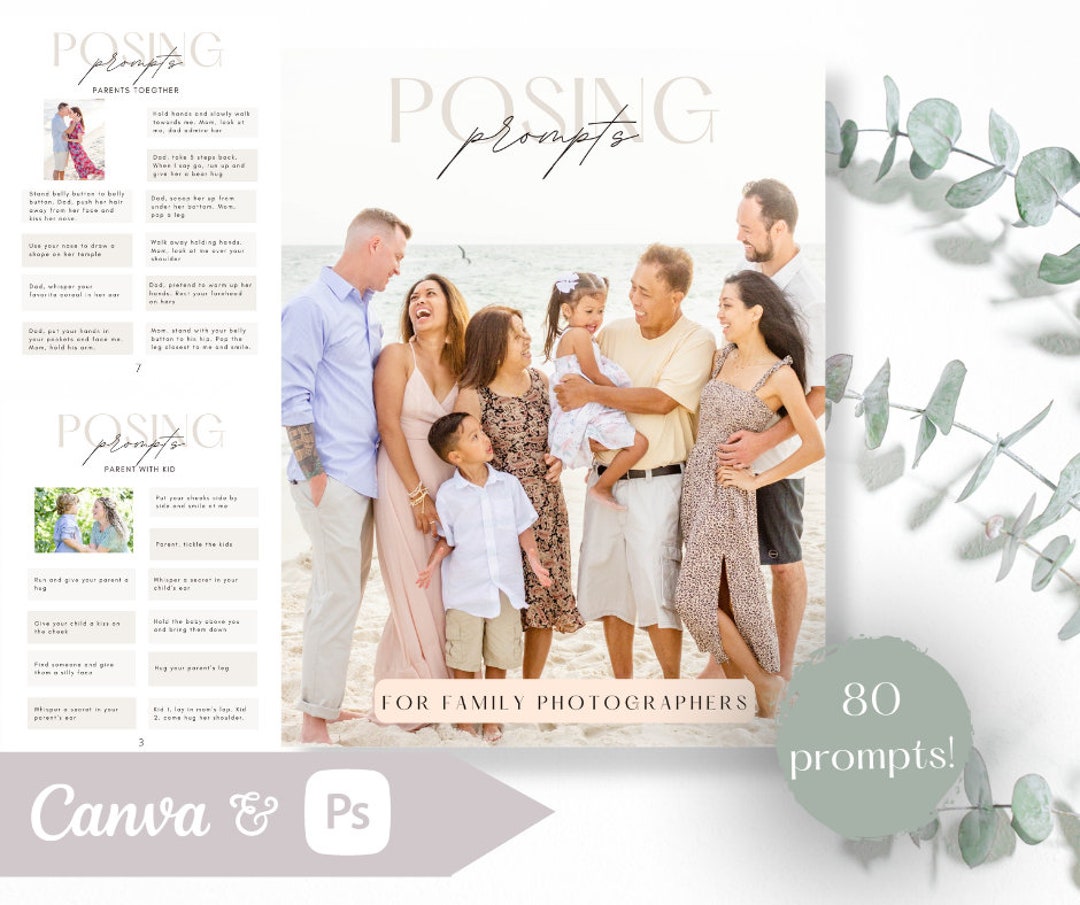 Family Posing Guide Posing Prompts for Family Photographers Etsy