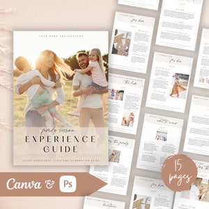 Boho Family Session Prep Guide, What to Wear Style Guide, Canva Template, Family Photography Client Experience Welcome Guide, Editable, Boho