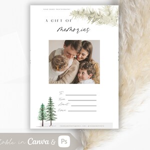 Fotografen Geschenkgutschein Vorlage, Weihnachtsgeschenkkarte für Fotografen, Fotografie Gutschein, Fotografie Geschenkkarte, Weihnachtsgeschenk