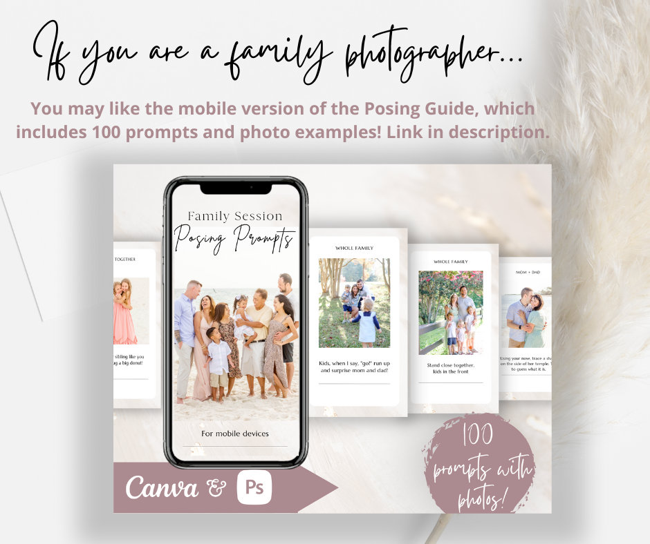 Family Posing Guide Posing Prompts for Family Photographers Etsy