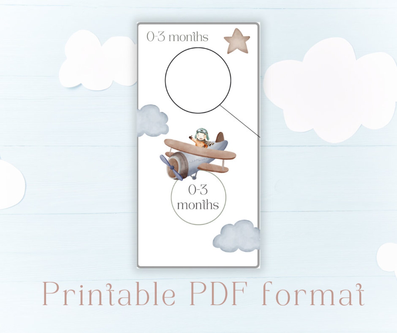Printable Airplane Baby Boy Closet Dividers, Nursery Organization ...