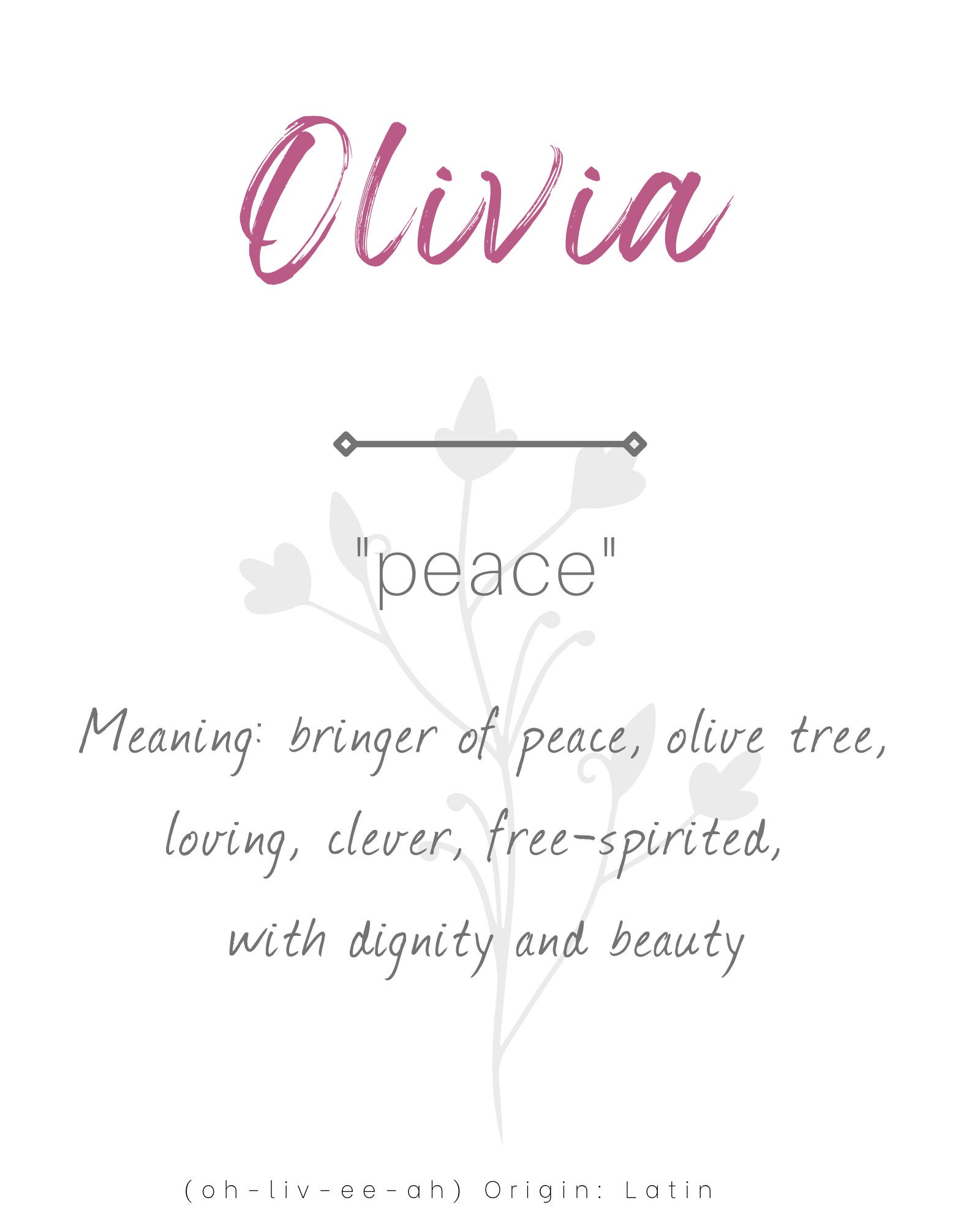 The Meaning of Olivia Baby Bodysuit The Meaning of Olivia Body