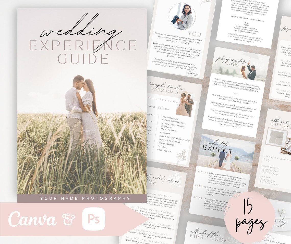 Experience Guide Wedding Client Experience Guide, Wedding Guide, Wedding Photographer ...
