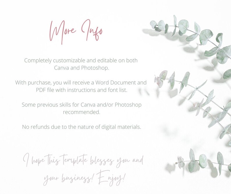 Welcome Email Template Photographer Email Template Canva Template