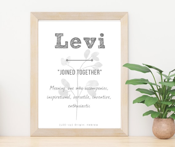 Levi Baby Name Meaning Baby Nursery Sign Boy Names - Etsy
