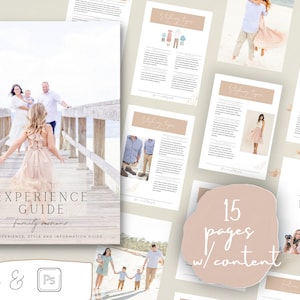 Family Session Prep Guide, What to Wear Style Guide, Canva Template, Family Photography Client Experience Welcome Guide, Editable