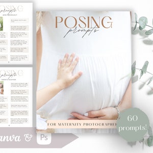 Maternity Posing Guide, Posing Prompts, Maternity Photographers, Mini Sessions, Editable, Customizable Canva, Photoshop, Maternity Guide