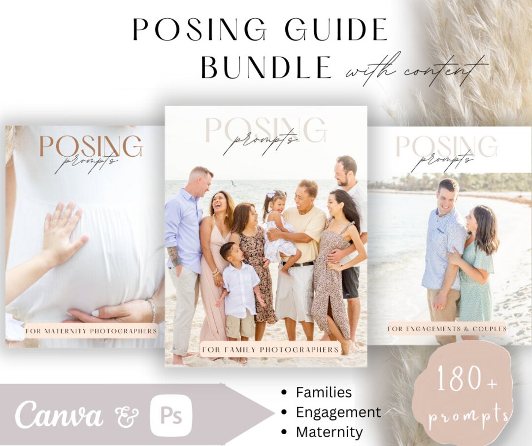 Posing Guide Bundle, Family Photography, Posing Prompts, Maternity