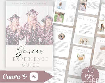 Senior Session Prep Guide, What to Wear Style Guide, Canva Template, Senior Style Guide, Editable Template, Canva, Photoshop, Photographer