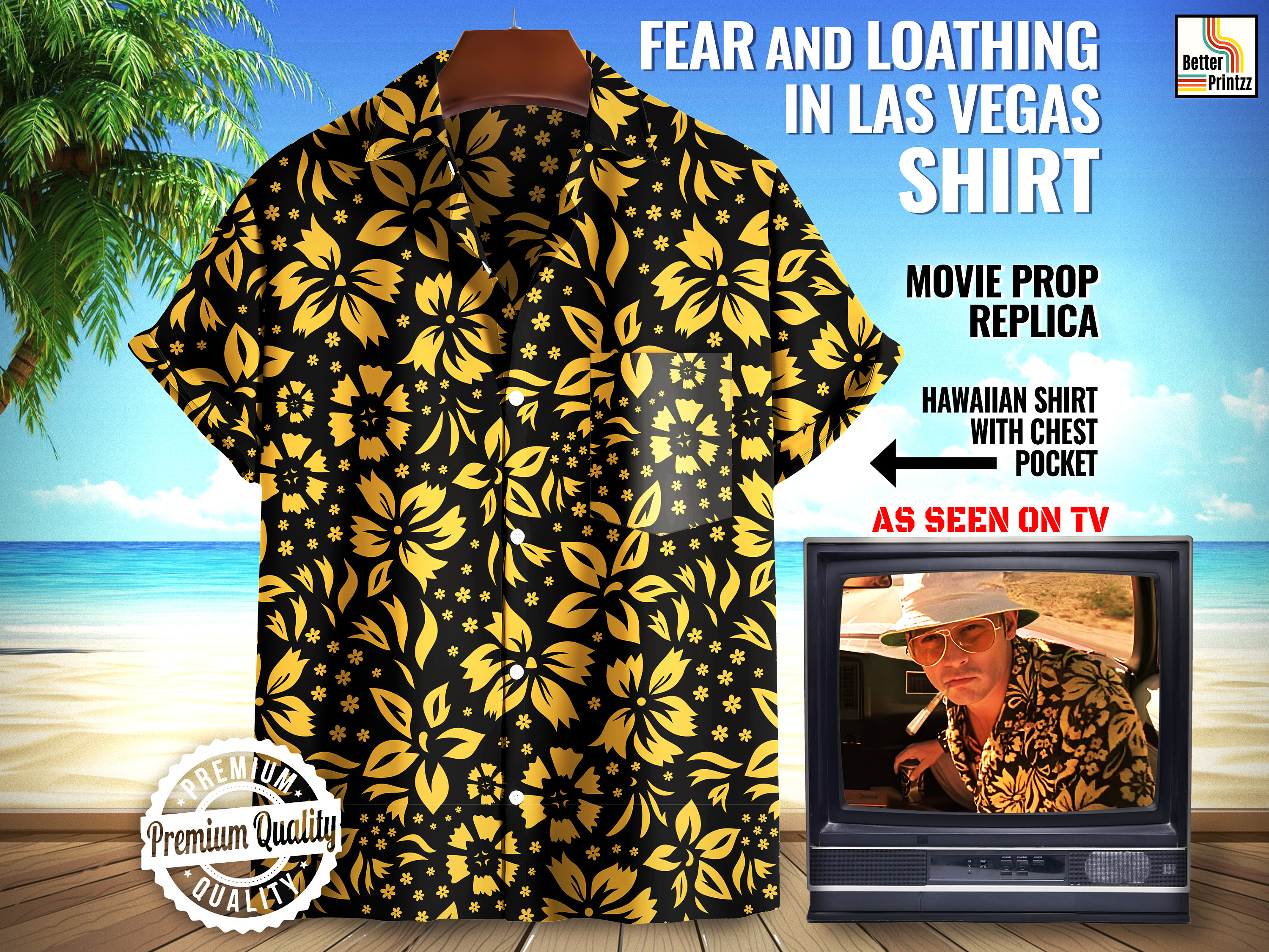 Raoul Duke Hawaiian Shirt Fear and Loathing in Las Vegas - Etsy