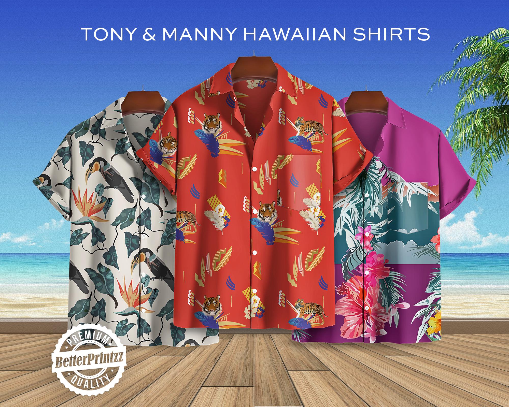 Tony Montana Hawaiian Shirt, Scarface Shirt Replica, Manny Ribera