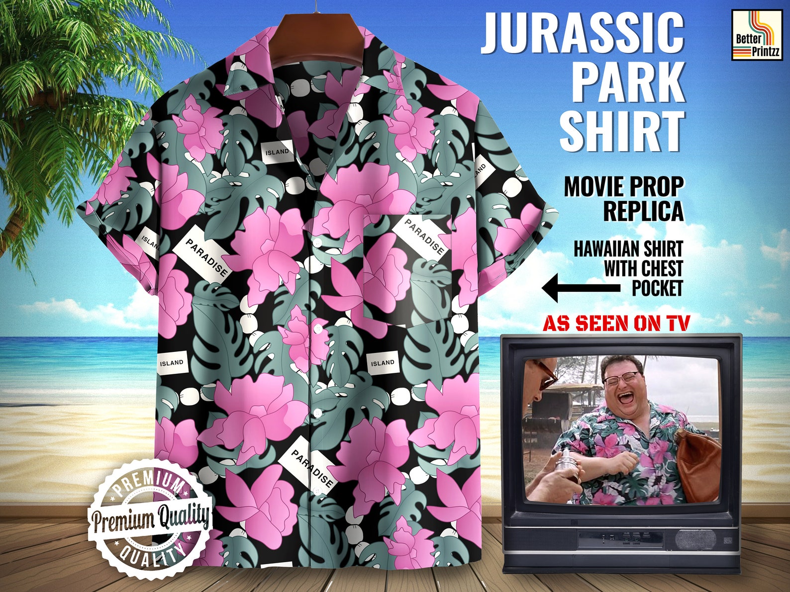 Dennis Nedry Hawaiian Shirt Jurassic Park Hawaiian Shirt - Etsy