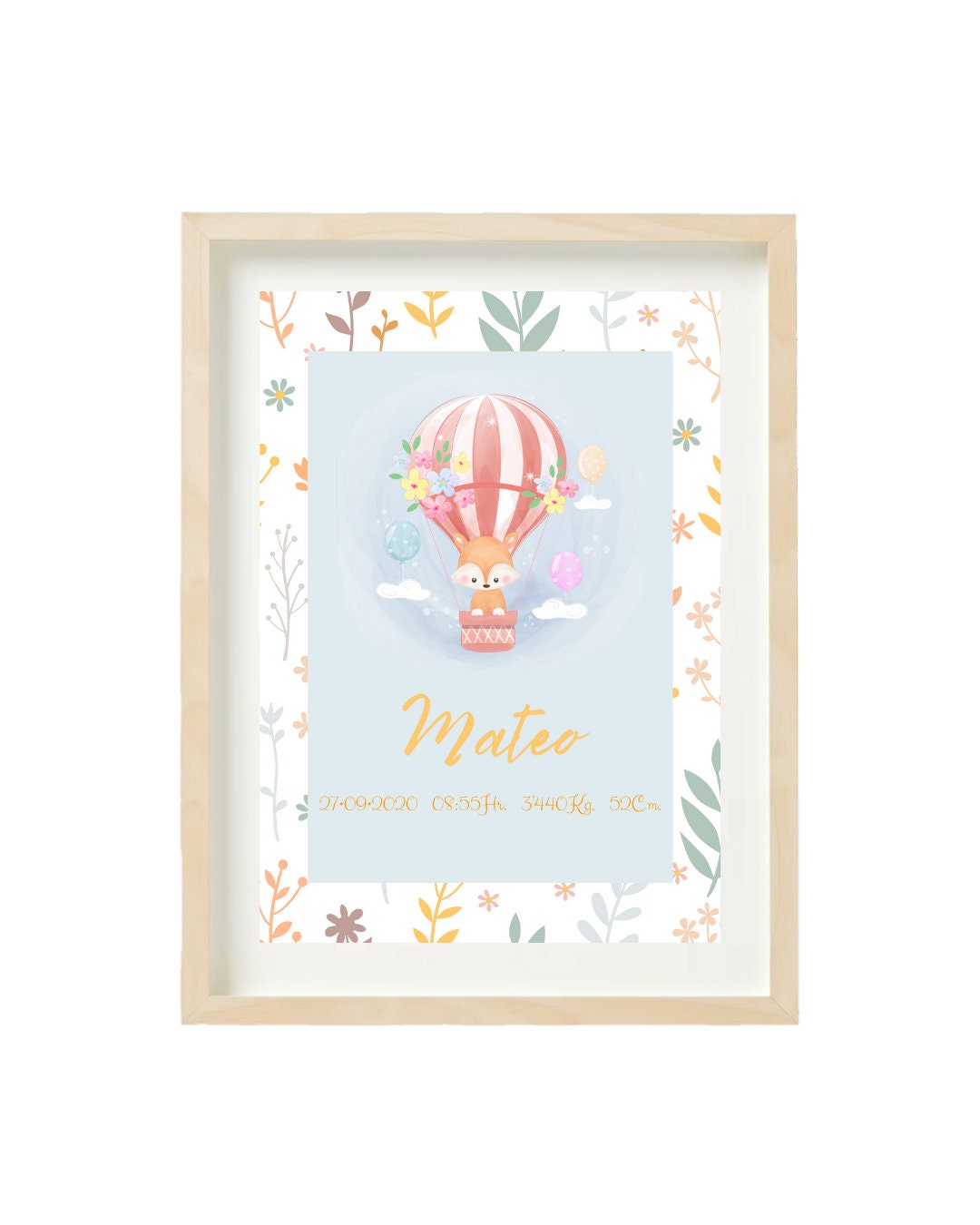 Birth Chart/personalized Printable Sheet/baby Room Decoration/newborn ...