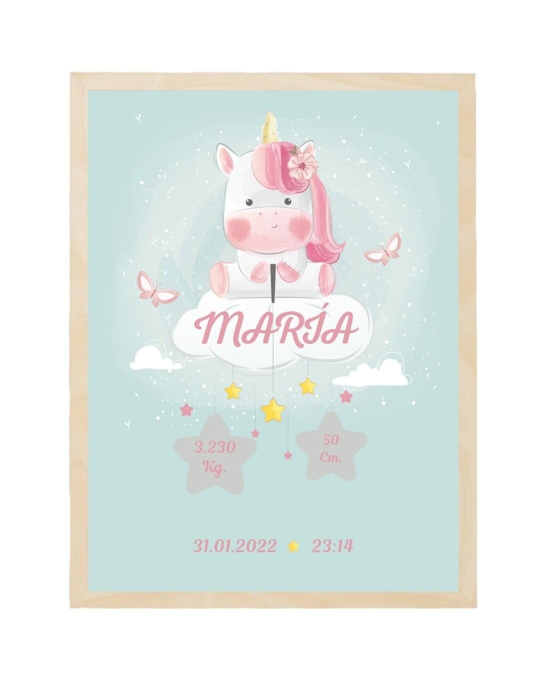 Birth Chart/personalized Printable Sheet/baby Room Decoration/newborn ...