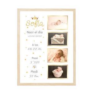 Quadretto nascita/Foglio stampabile personalizzato/Decorazione cameretta/Regalo neonato. FORMATO DIGITALE.