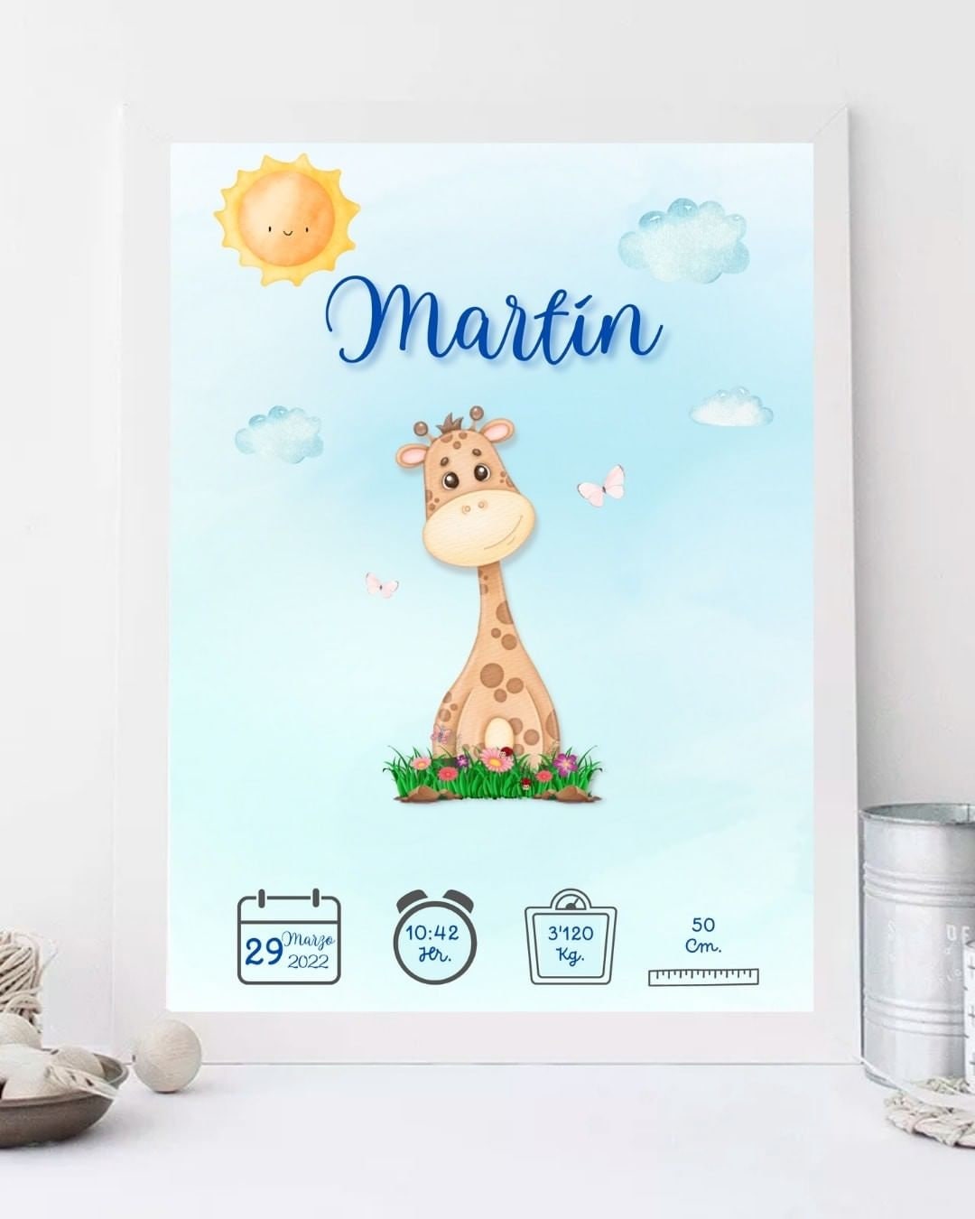 Birth Chart/personalized Printable Sheet/baby Room Decoration/newborn ...