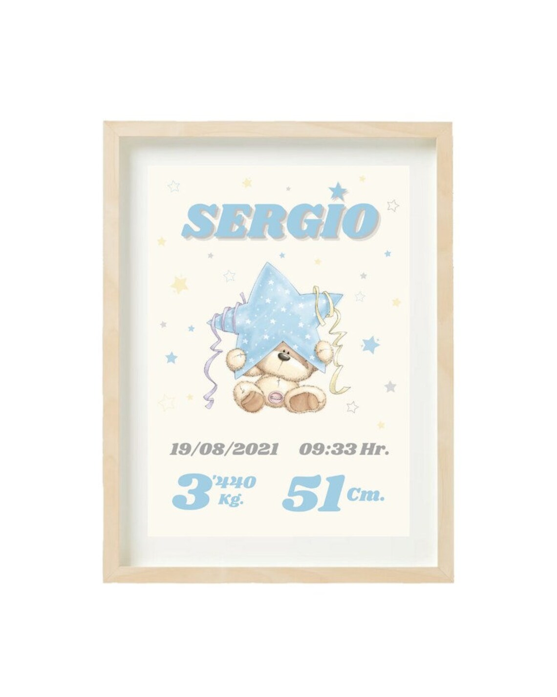 Birth Chart. Personalized Printable Sheet. Baby Room Decoration ...