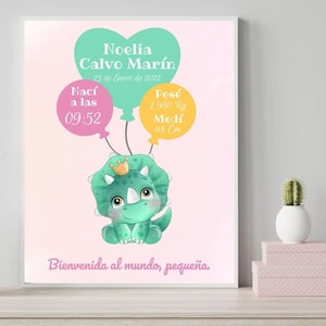 Foto de nascimento/Folha imprimível personalizada/Decoração de quarto de bebê/Presente de recém-nascido. FORMATO DIGITAL.