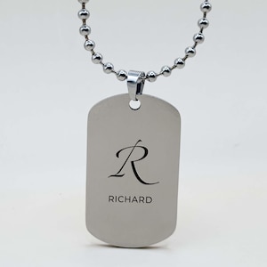 Personalized Photo Dog Tag Necklace: Custom Stainless Steel Keepsake