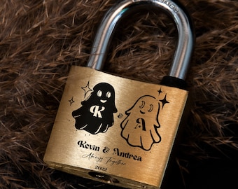 Personalized Padlock | Lover's Lock | Cute Engraved Padlock | Engraved Love Lock | Locked in Love | Valentines Gift | Brass Lovers Lock