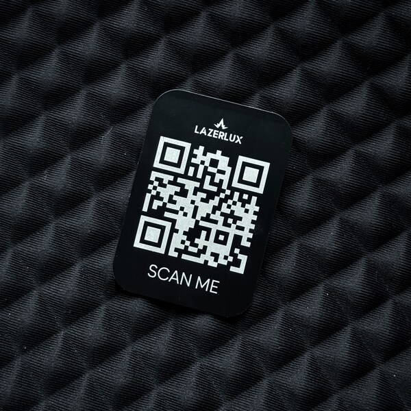 Personalized engraved QR code, Custom QR code support, Contactless menu , Restaurant, Hospitality, Bar, Instagram QR code, Facebook, B&B