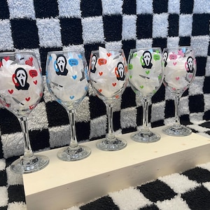 scream inspired no you hang up wine glasses horror spooky gifts Christmas secret Santa