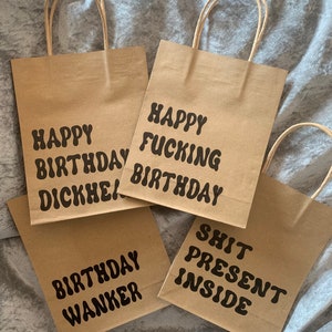Novelty gift bags rude funny girls birthday