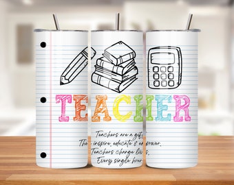 Lehrer Becher wickeln, Lehrer Wertschätzung 20 oz Skinny Straight Tumbler Design, Lehrer sind ein Geschenk PNG, Instant Download, Geschenk des Lehrers