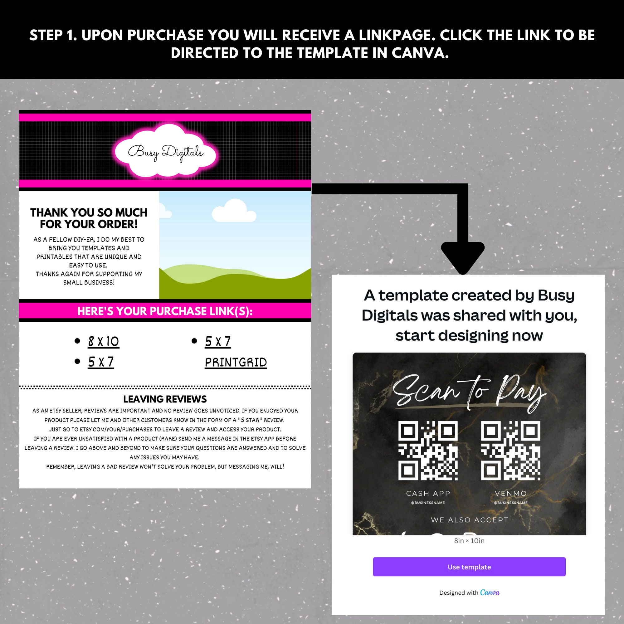 Editable Scan to Pay Card QR Payment Sign Scan to Order - Etsy