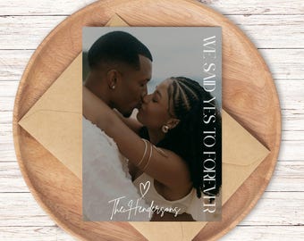 Editable Elopement Announcement Template, Printable Photo Elopement Card, Private Wedding Ceremony Announcement,  We Eloped Letter, BD264