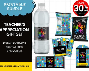 Chip Bags & More for Teacher Appreciation, Instant Download, Printable Labels for Snacks and Drinks, Teachers Gift Basket, Teacher Christmas