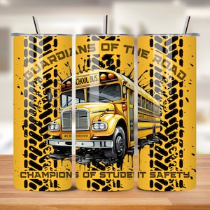 Skolbusschaufför-glasomslag, 20 oz smal rak glasdesign, citat om uppskattning av busschaufför PNG för omedelbar nedladdning, B2S06