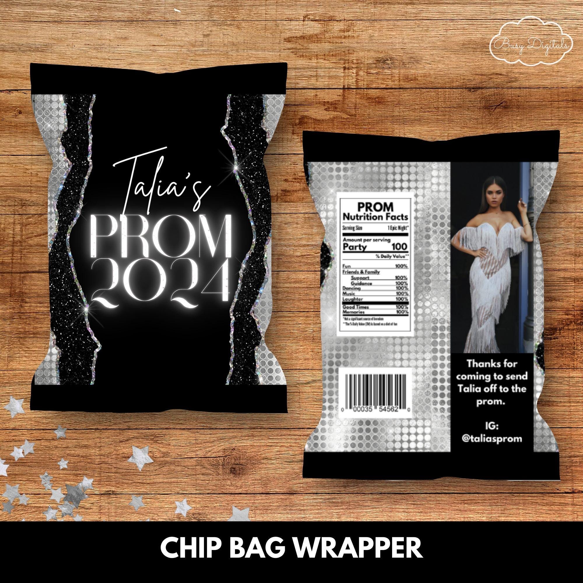 Prom Sweet Package Prom Treat Template Bundle, Prom Party Favor Canva Templates, Editable ...